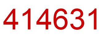 Number 414631 red image