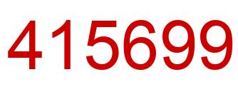 Number 415699 red image
