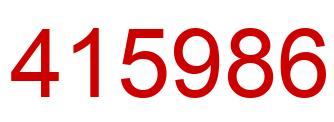 Number 415986 red image