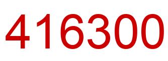 Number 416300 red image