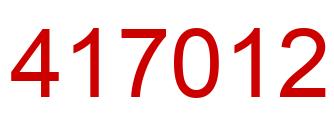 Number 417012 red image