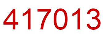 Number 417013 red image