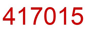 Number 417015 red image