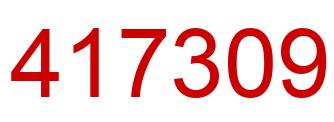 Number 417309 red image