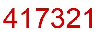 Number 417321 red image