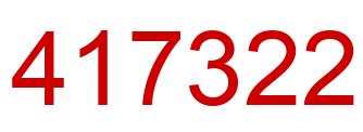 Number 417322 red image