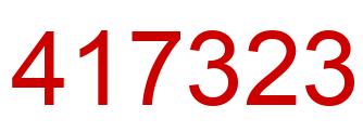 Number 417323 red image