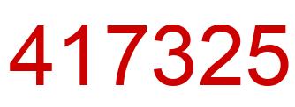 Número 417325 imagen rojo