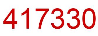 Number 417330 red image