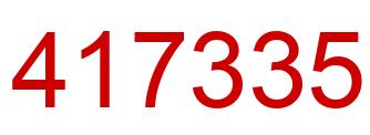 Number 417335 red image