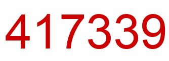 Number 417339 red image
