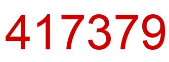 Número 417379 imagen rojo