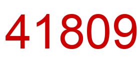 Number 41809 red image