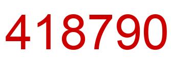 Number 418790 red image