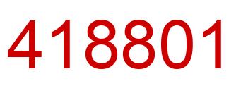 Number 418801 red image