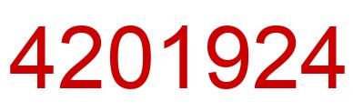 Número 4201924 imagen rojo