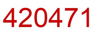Number 420471 red image
