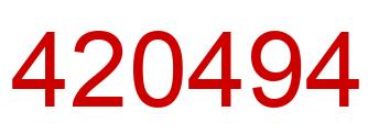 Número 420494 imagen rojo