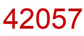 Number 42057 red image