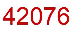 Number 42076 red image