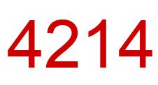 Number 4214 red image