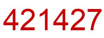 Number 421427 red image