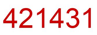 Number 421431 red image