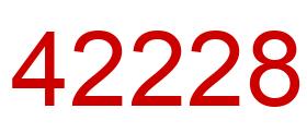 Number 42228 red image