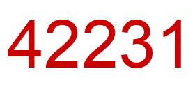 Number 42231 red image