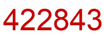 Number 422843 red image