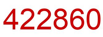 Number 422860 red image