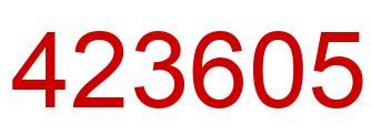 Number 423605 red image