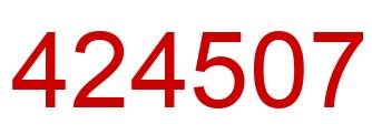 Number 424507 red image