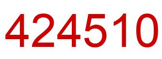 Number 424510 red image