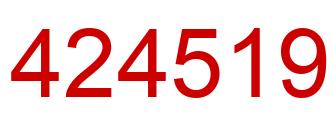 Number 424519 red image