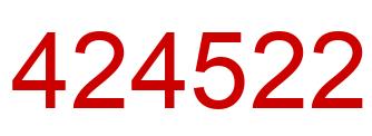Number 424522 red image