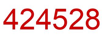 Number 424528 red image