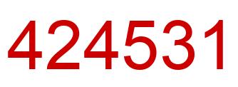 Number 424531 red image