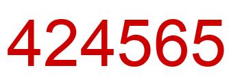 Number 424565 red image