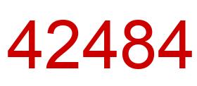 Number 42484 red image