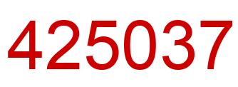 Number 425037 red image