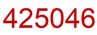 Number 425046 red image