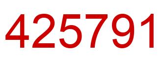 Number 425791 red image