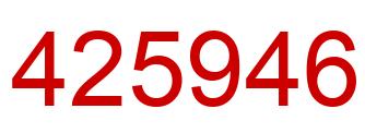 Number 425946 red image