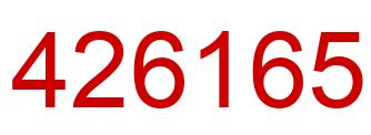 Número 426165 imagen rojo