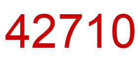 Number 42710 red image