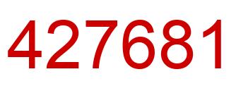 Number 427681 red image