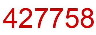 Number 427758 red image