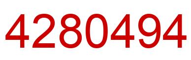 Number 4280494 red image