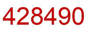 Number 428490 red image